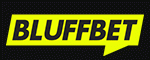 Bluffbet écrit en jaune sur un fond noir