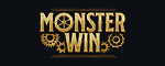 Logo de Monster Win écris en couleur dorée sur un fond noir