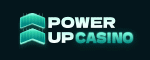 Powerup Casino écris en vert sur un fond noir