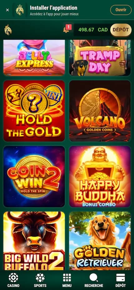 Jeux proposés par Richard Casino