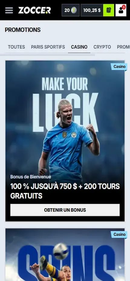 Bonus de casino en ligne