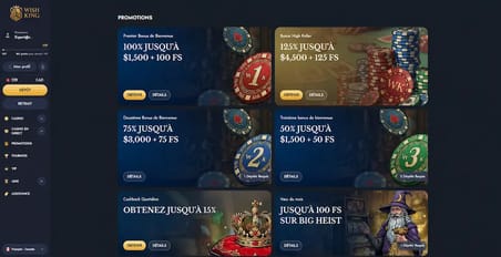 Bonus de Wishking Casino