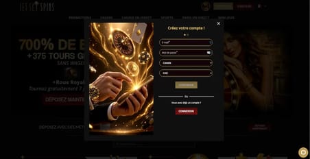Inscription sur Jetsetspins