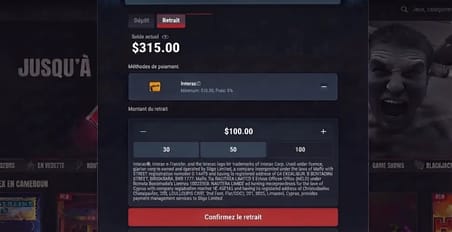 Méthodes de paiement Iterac sur Glorion Casino
