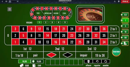 Roulette europeenne