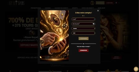 Inscription sur Jetsetspins